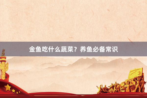 金鱼吃什么蔬菜？养鱼必备常识